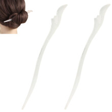 Chinese White Jade Hair Sticks Set for Women, Elegant ChineseInspired Design for Buns and Updos