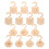 42Pièces Diviseurs -Robe Bébé En Bois Clair 1
