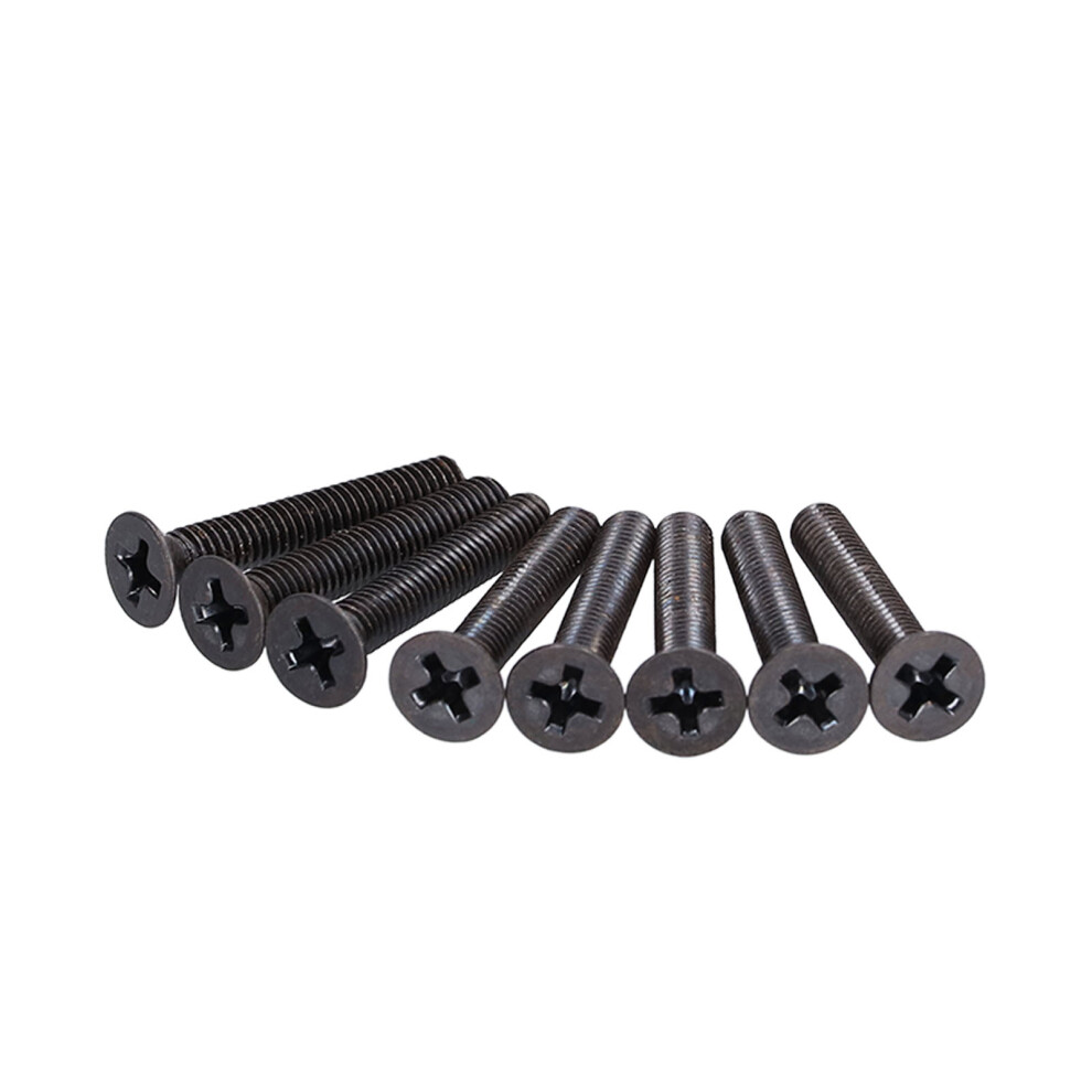 50Pcs M4 A2-70 Countersunk Screws Flat Head Black