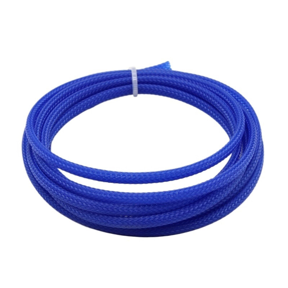 Blue Braided Cable Management Sleeve 8Mm X 2M For Wire Protection And Cable Clutter Reduction 9113335841734