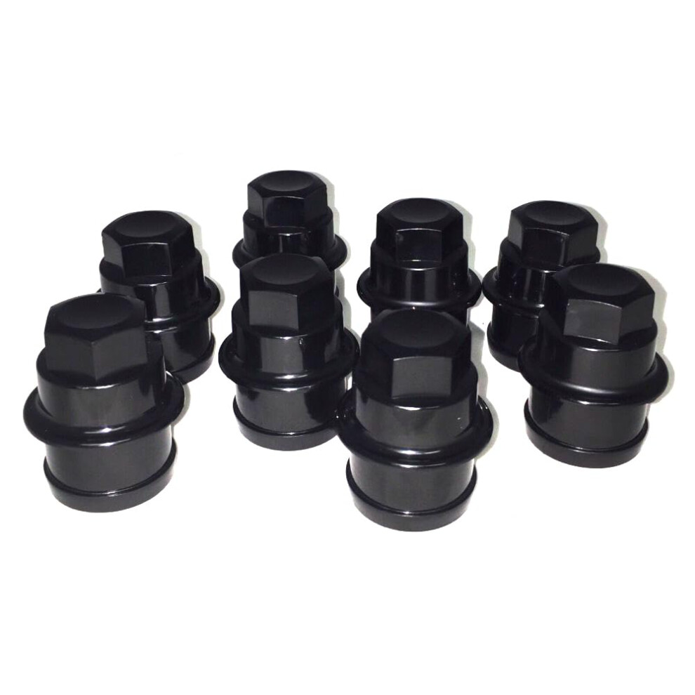 8 Lug Nut Covers For Chevy Silverado And Gmc Trucks, Durable Heavyduty Oem Fit Set Black 9053599193173