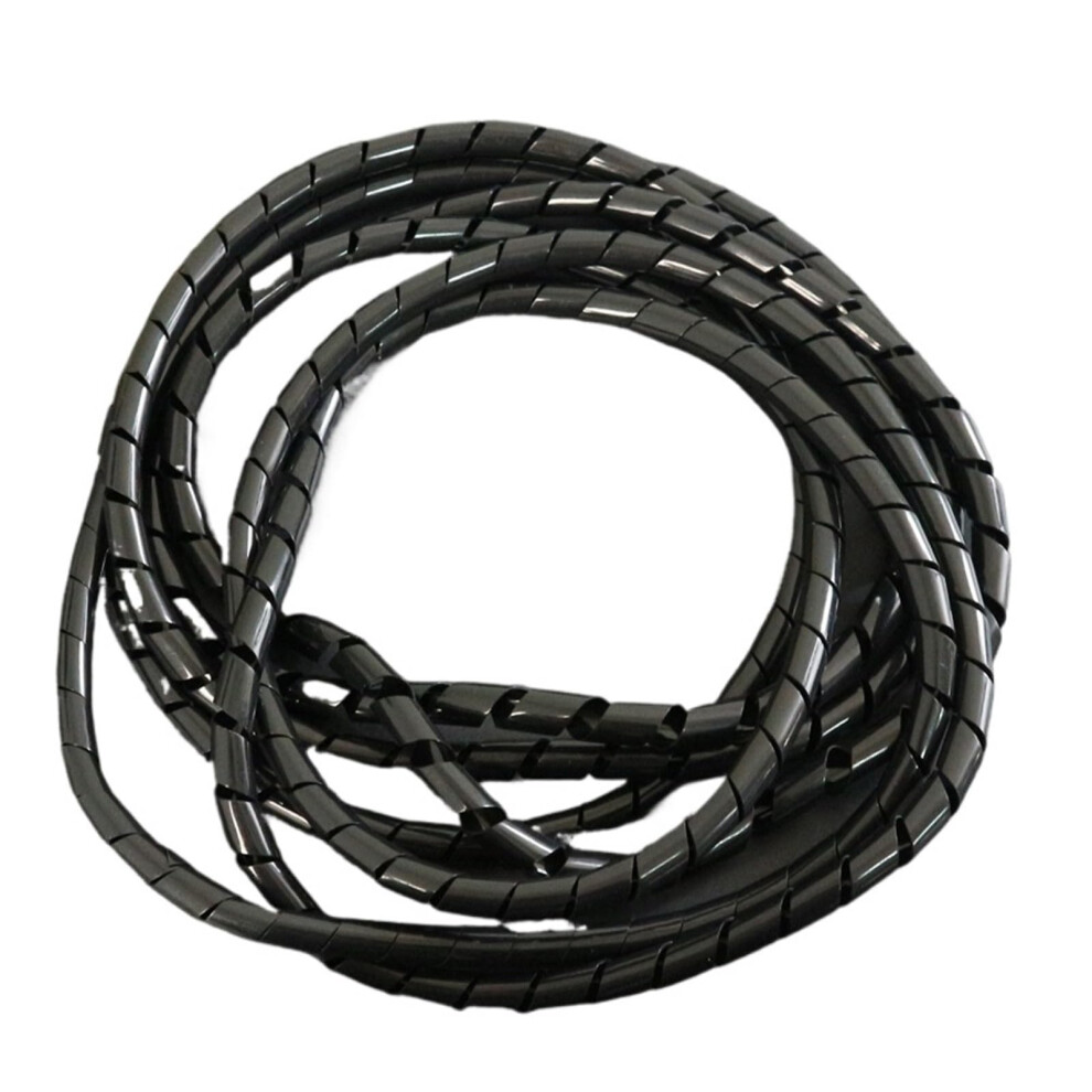 6Mm Spiral Cable Management Sleeve Black Wire Organizer Wrap 10M Flexible Protector 9113335841802