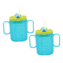 2pcs Silicone Sippy Cup with Straw for Babies Toddlers and Elderly, Unbreakable Dual Purpose Design