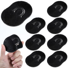 Pocket Comb and Palm Hair Brush Set for Men, Secure Finger Ring Grip, Travel Size Beard Grooming