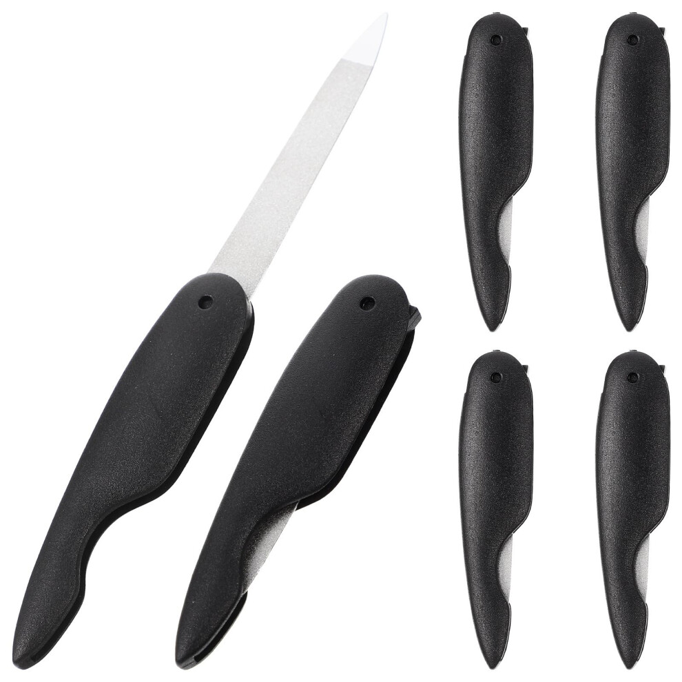 6Pcs Folding Nail Files for Thick Toenails DoubleSided Emery Manicure Tools TravelFriendly
