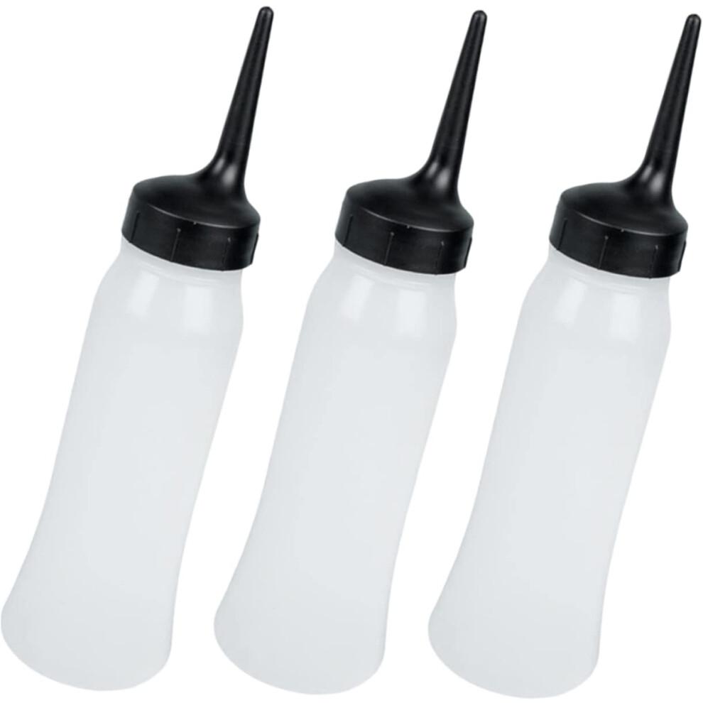 3pcs Hair Dye Applicator Bottles with Graduated Scale for Precise Hair Coloring and Salon Use
