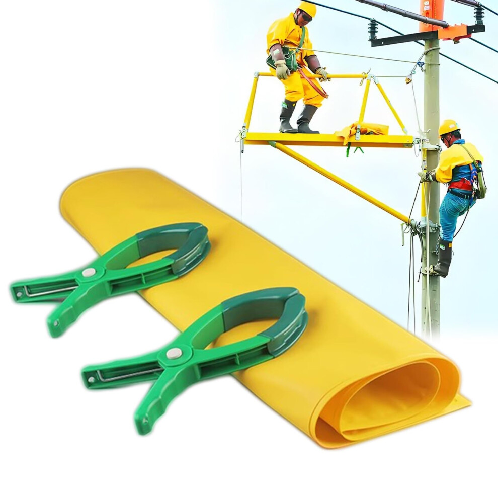 Electrical Insulating Blanket 10Kv 0.4Kv, Durable Eva Voltage Safety Mat With Clips, Water Oil Flame Resistant 40X50cm 9113335842342