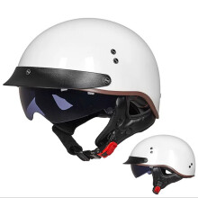Motorcycle Half Helmet DOT Approved with Sun Visor Lightweight Open Face for Adults J XXLarge