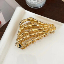 Halloween Hair Accessories Skull Hair Clips Gold Metal Gothic Horror Secure Hold for Costume