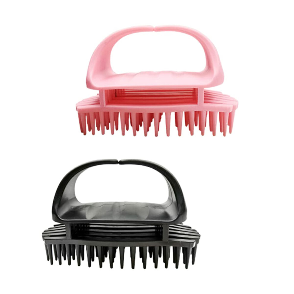 2pcs Scalp Massager Shampoo Brush Silicone Scalp Scrubber for Deep Cleansing and Dandruff Removal