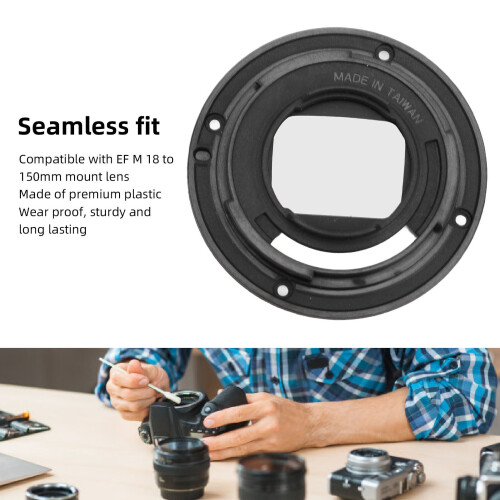 Plastic Lens Bayonet Mount Ring Adapter for EF M 18-150mm Camera 2