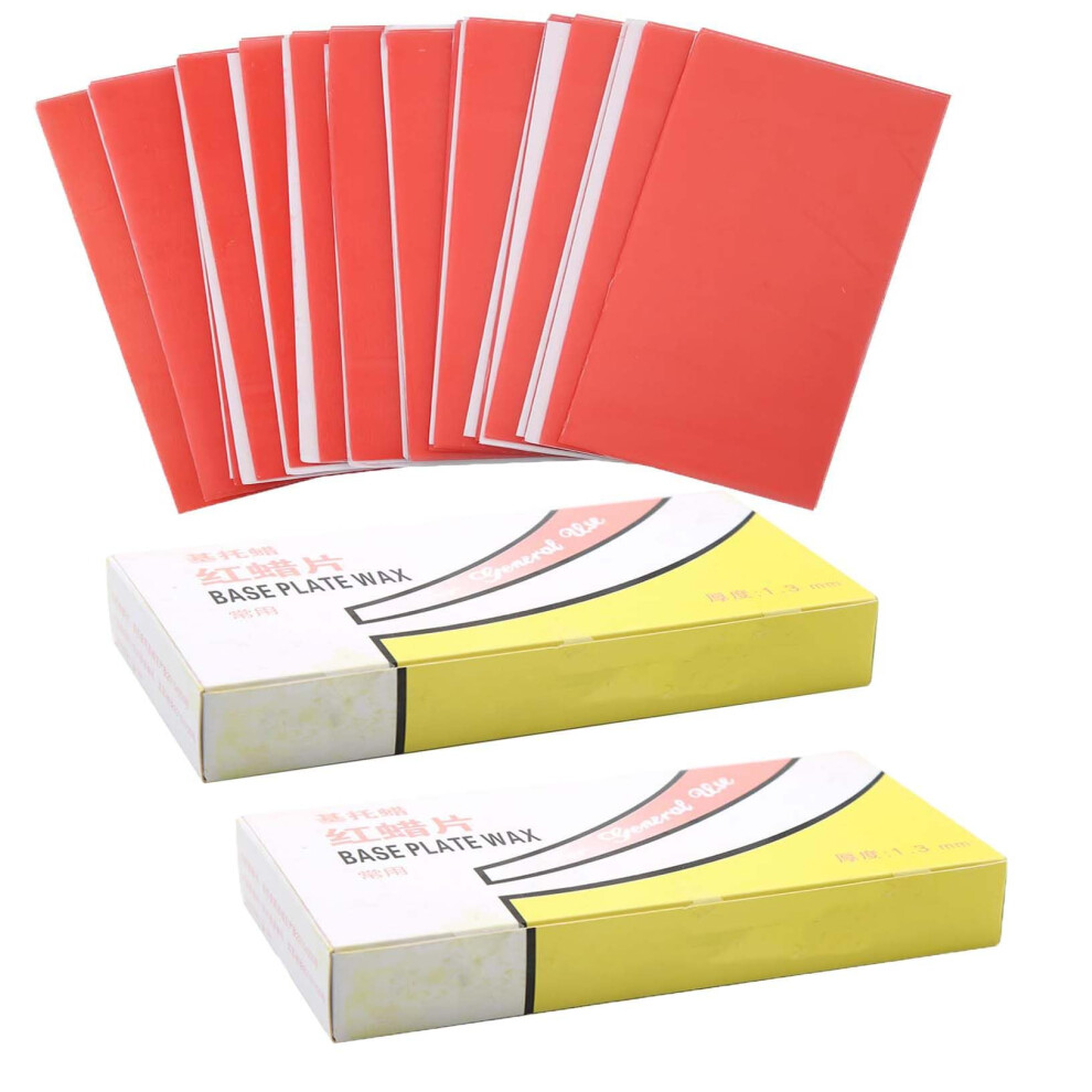 Dental Wax Sheets 2 Box Dental Base Plate Wax 240g for Dentures Casting Smooth Flexible Modeling