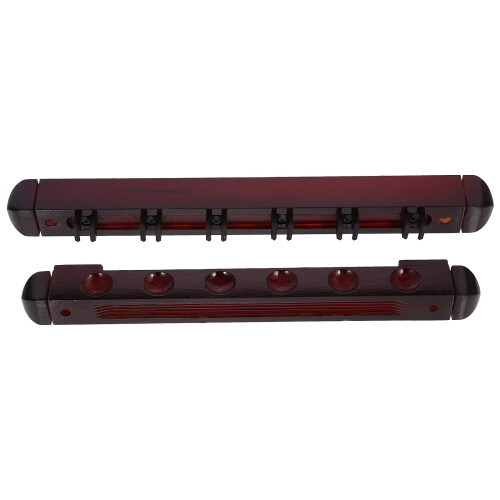 2Sets Wandhalter Holz Für Billardqueues Dunkelbraun 1