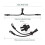 4Pièces Cordon Masque Extensible Nylon Noir Pour Usage 2