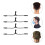 4Pièces Cordon Masque Extensible Nylon Noir Pour Usage 8