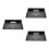 3Pièces Support Projecteur Mural En Noir Fixation Perçage 2
