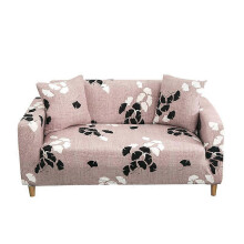 (As show, One size) 3 Seater Sofa Cover Stretch Armchair Leather Furniture Protection Cover pink/white Flower Pillow case not included,2024 Ping