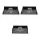3Pièces Support Projecteur Mural En Noir Fixation Perçage 4