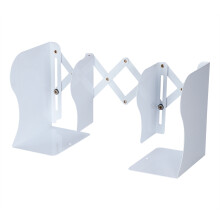 White Metal Book Ends Heavy Duty Non Skid School Office Use