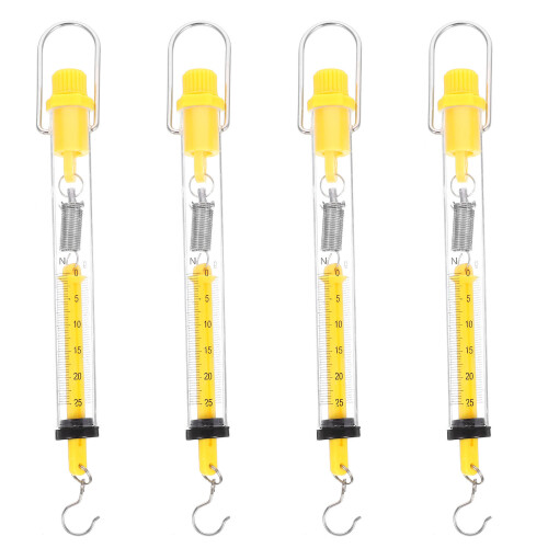 20Pcs Yellow Plastic Spring Balance Newton Force Meter for Home Use 2