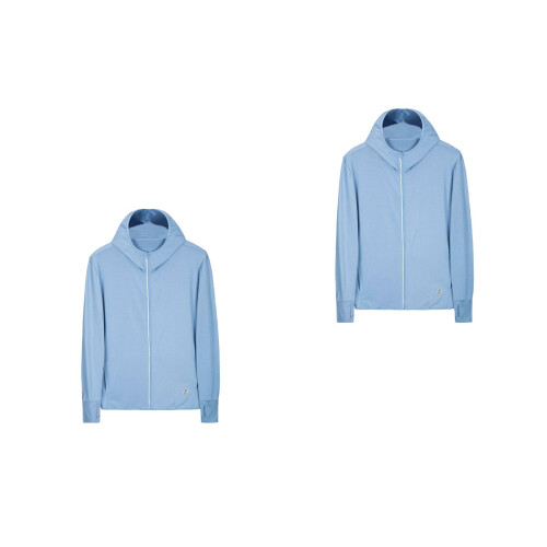 2Pcs Lightweight Blue Sunscreen Clothing Breathable Sun-Proof Jacket 2