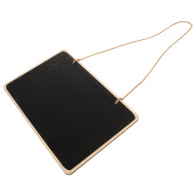 2Pcs Compact Black Wooden Hanging Memo Board for Door Messages