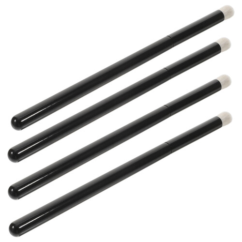 16Pcs Premium Wool Lip Brush Black Handle Makeup Tools for Lip Gloss 2