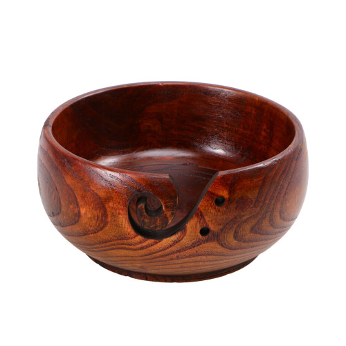 2Pcs Brown Crochet Yarn Bowls Durable Yarn Storage for Knitting Tools