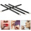 16Pcs Premium Wool Lip Brush Black Handle Makeup Tools for Lip Gloss 11
