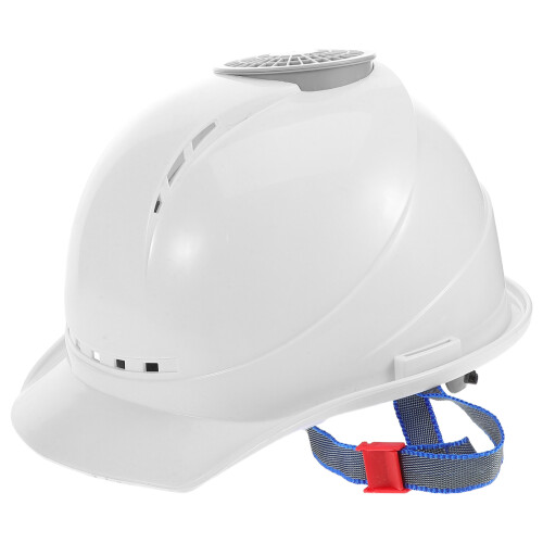 2Pcs White Cooling USB Hard Hat with Fan Construction Safety 1