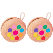 10Pcs Wooden Yo-Yos Kids Fingertip Toy Safe Durable