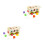 2 stuks busvorm bouwblok speelgoed kinder 10
