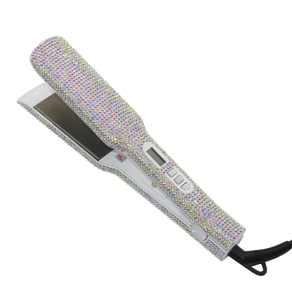 Professional Titanium Hair Straightener 1.75 Inch Wide Flat Iron 480F Fast Heat for Thick Hair