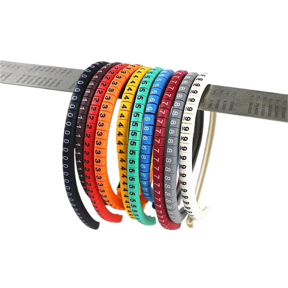 500Pcs Ec3 6Mm Colored Cable Markers 09 For Clear Wire Identification And Electrical Cord Organization 9169991725697