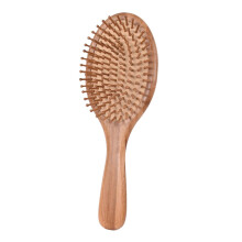 Bamboo Hair Brush with AntiStatic Bristles, Gentle Scalp Massager Comb for Curly Hair, Wet and Dry Use