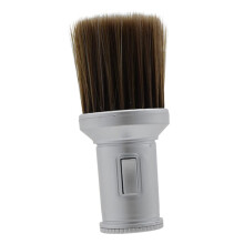 Professional Barber Neck Duster Brush with Dense Bristles and Crystal Handle for Shaving and Hair Cleaning