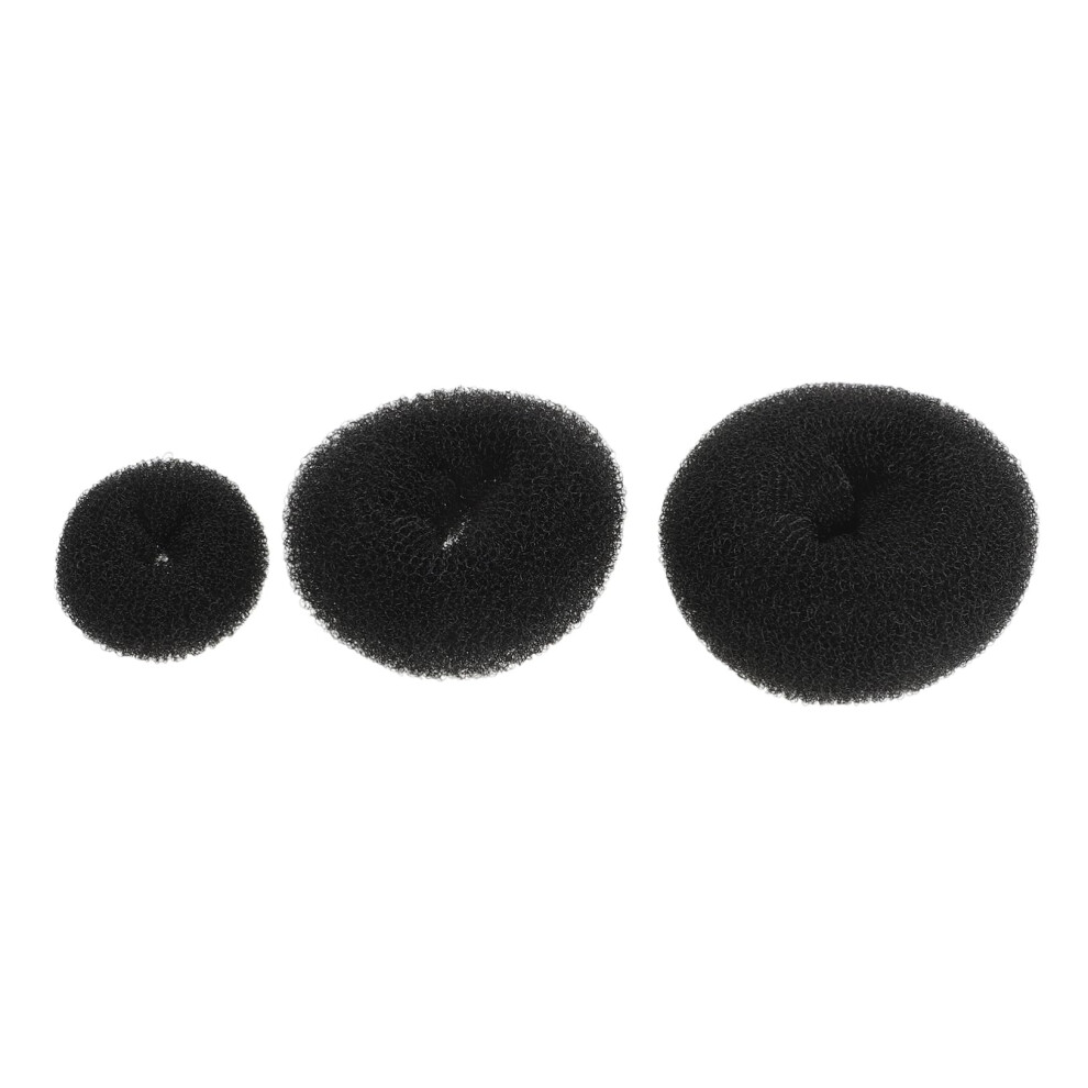 Unisex Hair Donut Bun Maker And Shaper Set For Thin Hair, Gentle Nylon, Multiple Size Options, 3Pcs