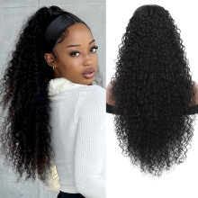 Kinky Curly Ponytail 27 Inch Afro Curly Hair Extension for Women with Adjustable Secure Fit