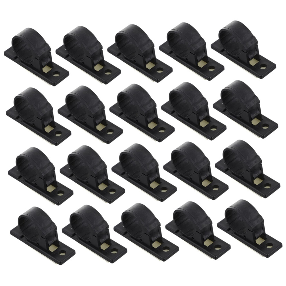 20Pcs Selfadhesive Cable Clips, Black Wire Holders For Home And Office Cord Management, Easy Installation And Clean Removal 9044945569148