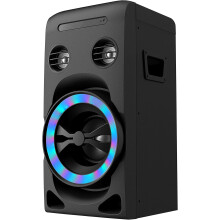 100W Home Stereo System with CD Player, FM Radio, Bluetooth, AUX in/USB in, Karaoke Function, Earphone Jack, LED Lights