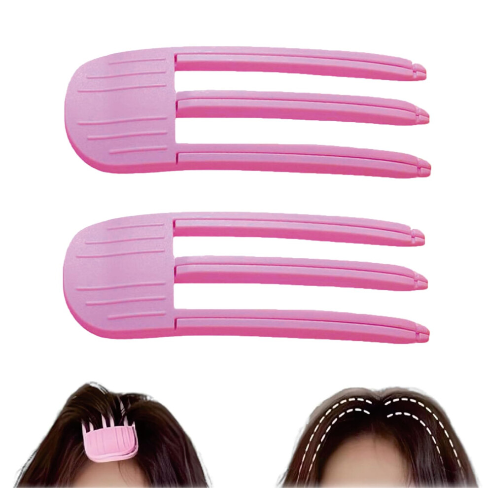 Unisex Root Lifter Hair Clip Pack Of 2, Instant Volume Notrace Curved Clamp For Fluffy Bangs