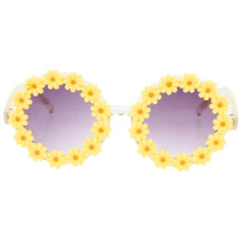 2Pièces Lunettes Fleurs Enfants Jaunes Props Fête Légères Durable