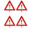 4Pièces Triangle De Routière Auto Pratique Couleurs Diverses 6