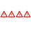 4Pièces Triangle De Routière Auto Pratique Couleurs Diverses 3