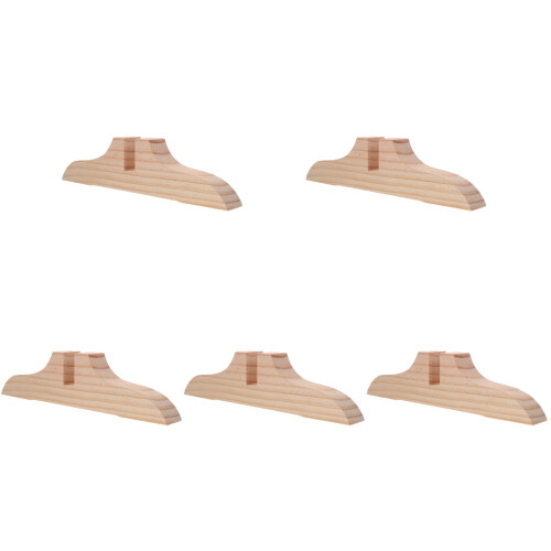 5Pièces Support De Paravent En Bois Khaki Résistant Pour Privé 2