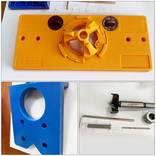 1Ensemble Guide Trou Charnière 35Mm ABS Pour Installation Bois 2