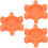 3Pièces Insert Spider Caoutchouc Souple Orange Pour Accouplement Mors 8