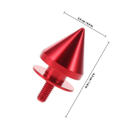 4Pièces Vis De Fixation Pare-Chocs Auto Aluminium Rouge 1