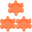 3Pièces Insert Spider Caoutchouc Souple Orange Pour Accouplement Mors 4