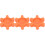 3Pièces Insert Spider Caoutchouc Souple Orange Pour Accouplement Mors 6